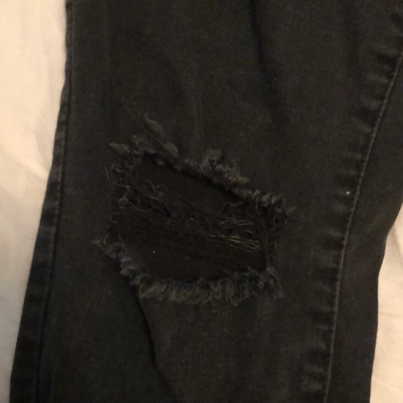 Black Ripped Knee Jeans - Picture 2 of 5